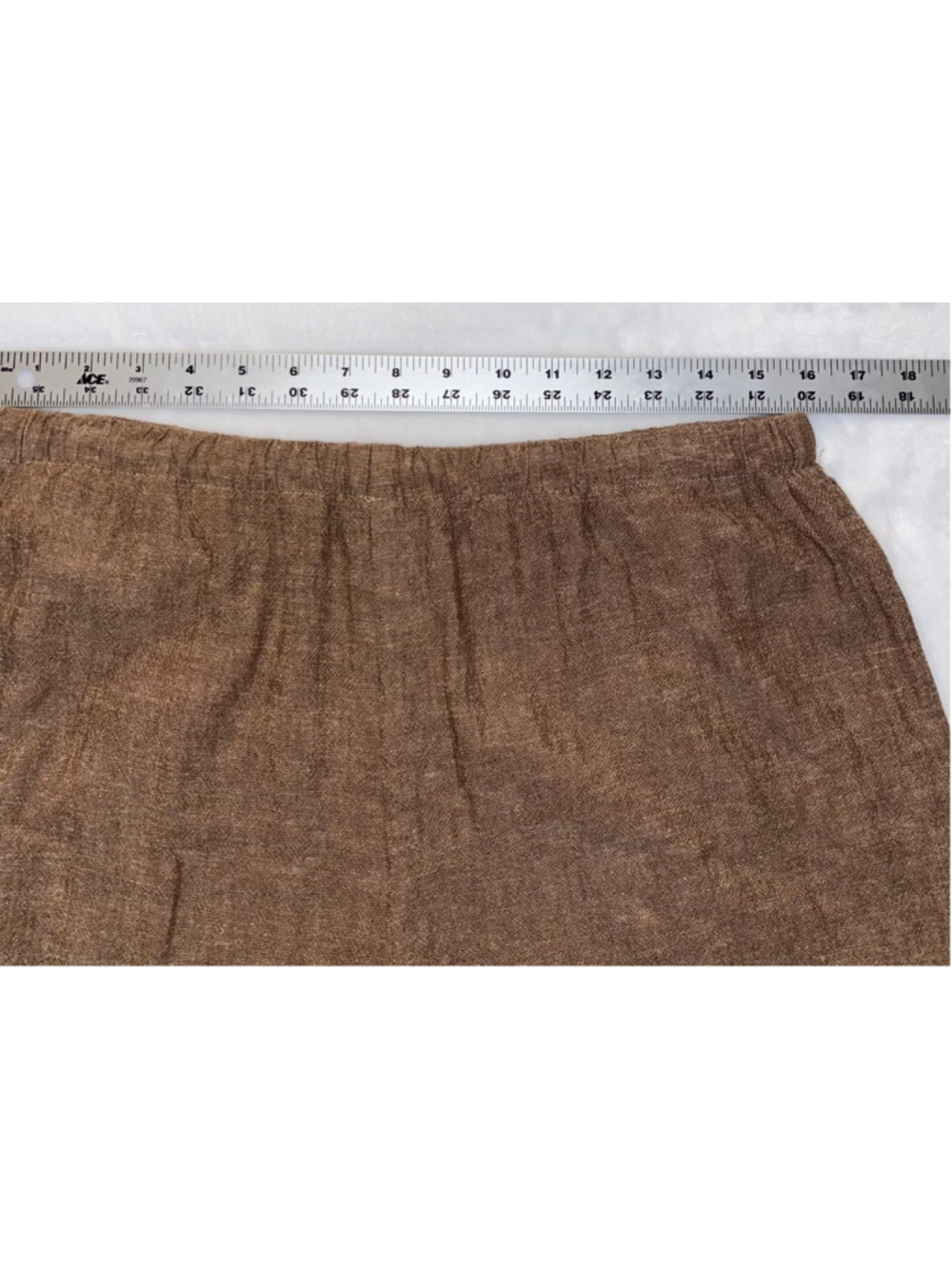 Rachel Zoe Wide Leg Pants Womens Lg Brown Linen Blend Relaxed Coastal Grandma - Picture 5 of 8